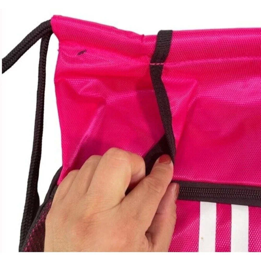 Adidas Alliance II Sackpack Sling Backpack School College Sport Travel Pink NEW - Picture 4 of 7